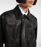 Saint Laurent Leather Bomber Jacket