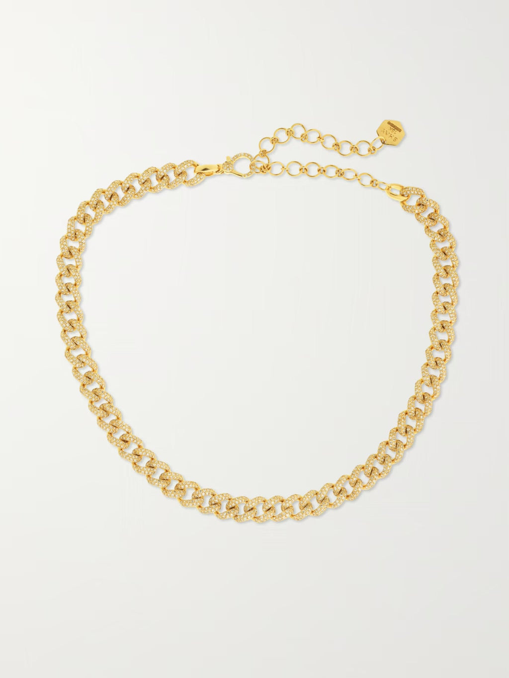 Medium Diamond Link Necklace, 18K Gold