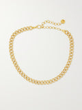 Medium Diamond Link Necklace, 18K Gold