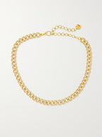 Medium Diamond Link Necklace, 18K Gold