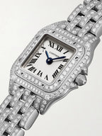 Panthère de Cartier 25mm Mini Rhodium-Plated 18-Karat White Gold Diamond Watch