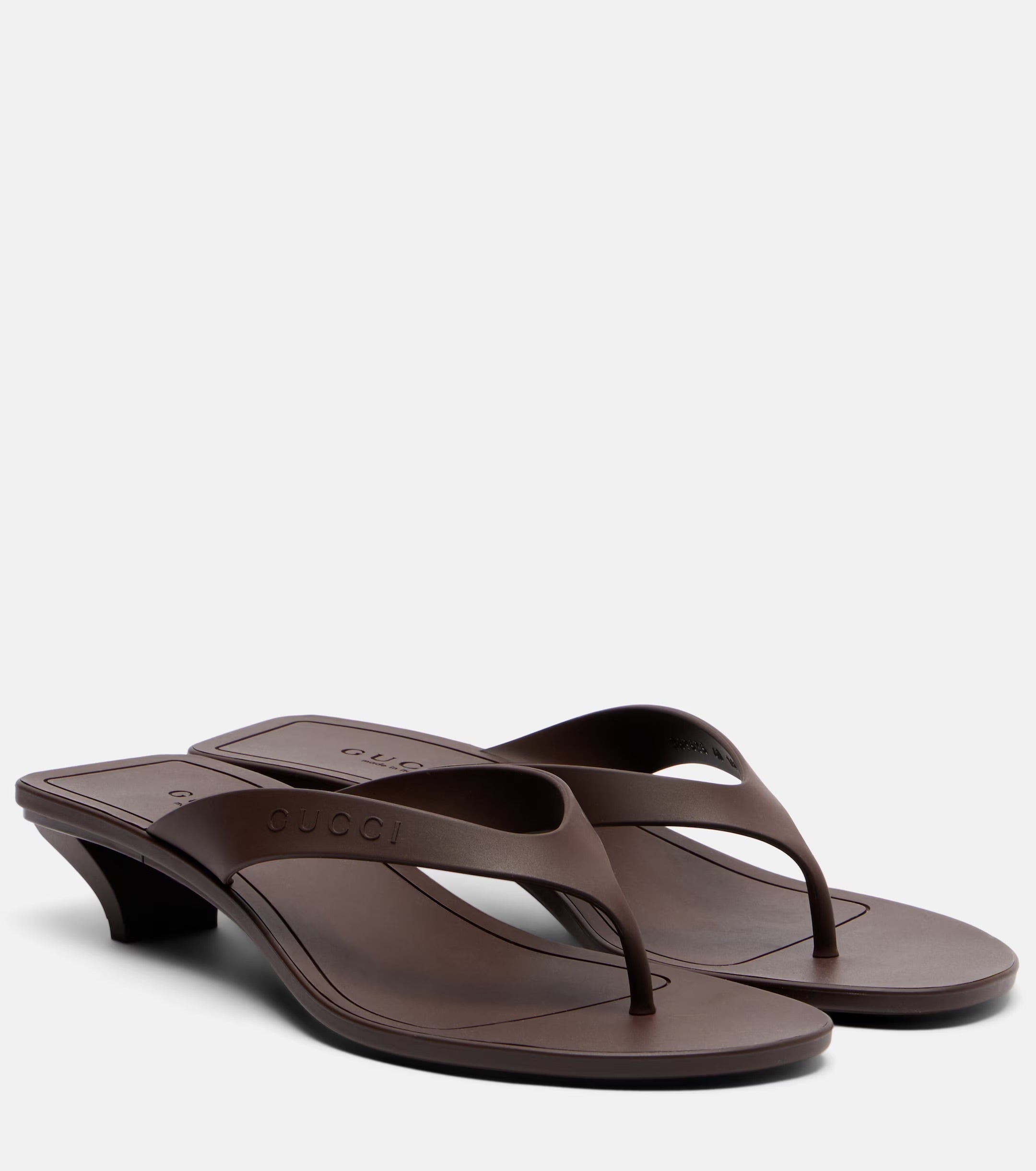 Gucci Vittoria Thong Sandals – Brown