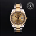 Rolex Datejust 41 — Oystersteel & Yellow Gold, Champagne Diamond Dial (Ref. 126333)