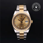 Rolex Datejust 41 — Oystersteel & Yellow Gold, Champagne Diamond Dial (Ref. 126333)