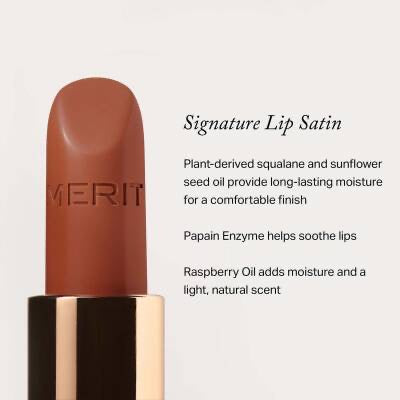 Merit Beauty Signature Lip Lightweight Satin Lipstick