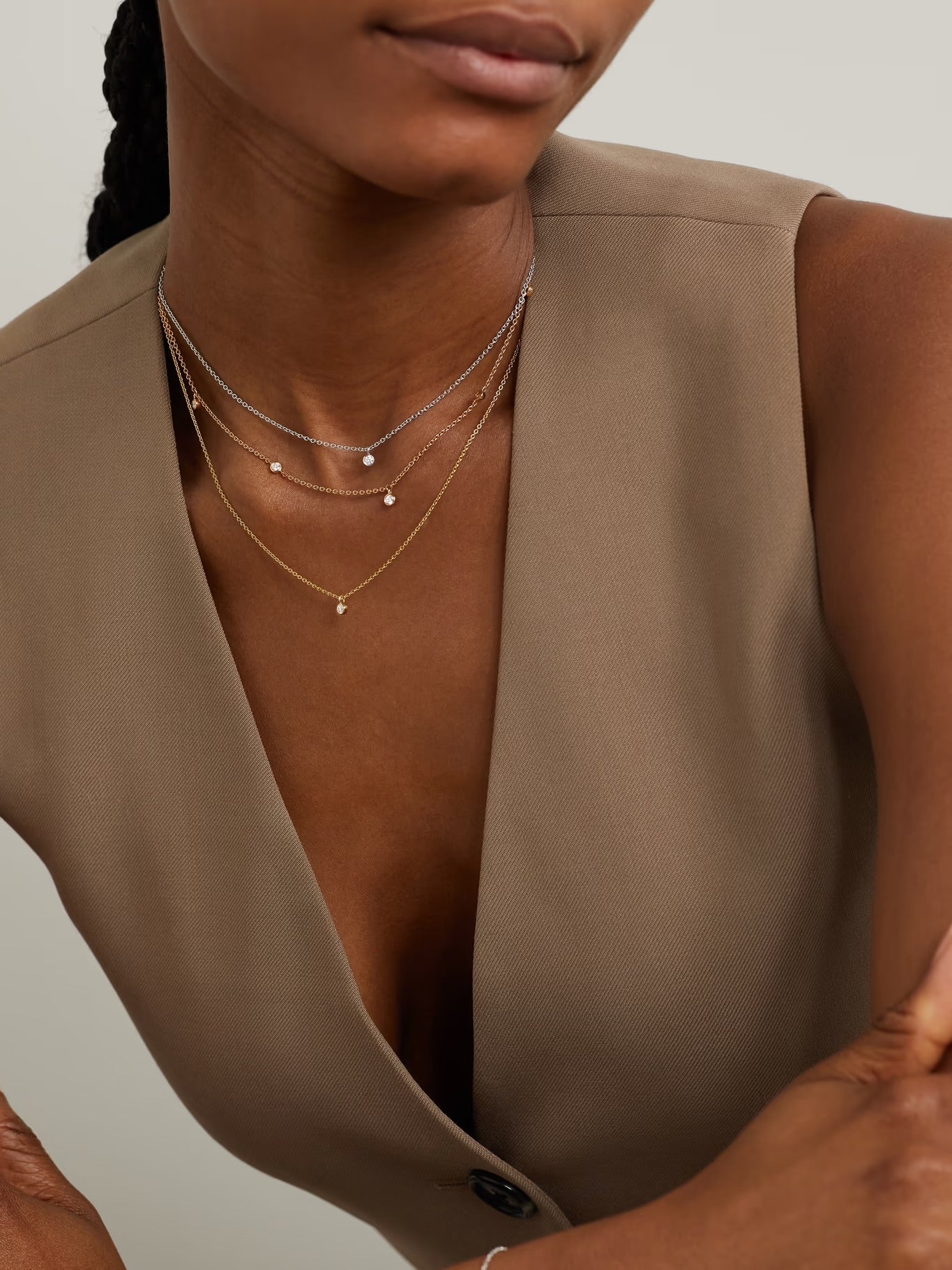 My First De Beers Clea 18-Karat Gold Diamond Necklace