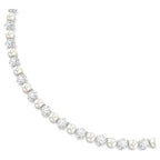 Matrix Crystal and Pearl Tennis Necklace