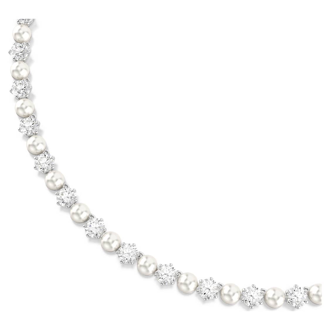 Matrix Crystal and Pearl Tennis Necklace