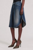 Balenciaga Denim Tulipe Bermuda Shorts