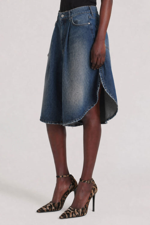 Balenciaga Denim Tulipe Bermuda Shorts