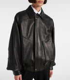 Saint Laurent Leather Bomber Jacket