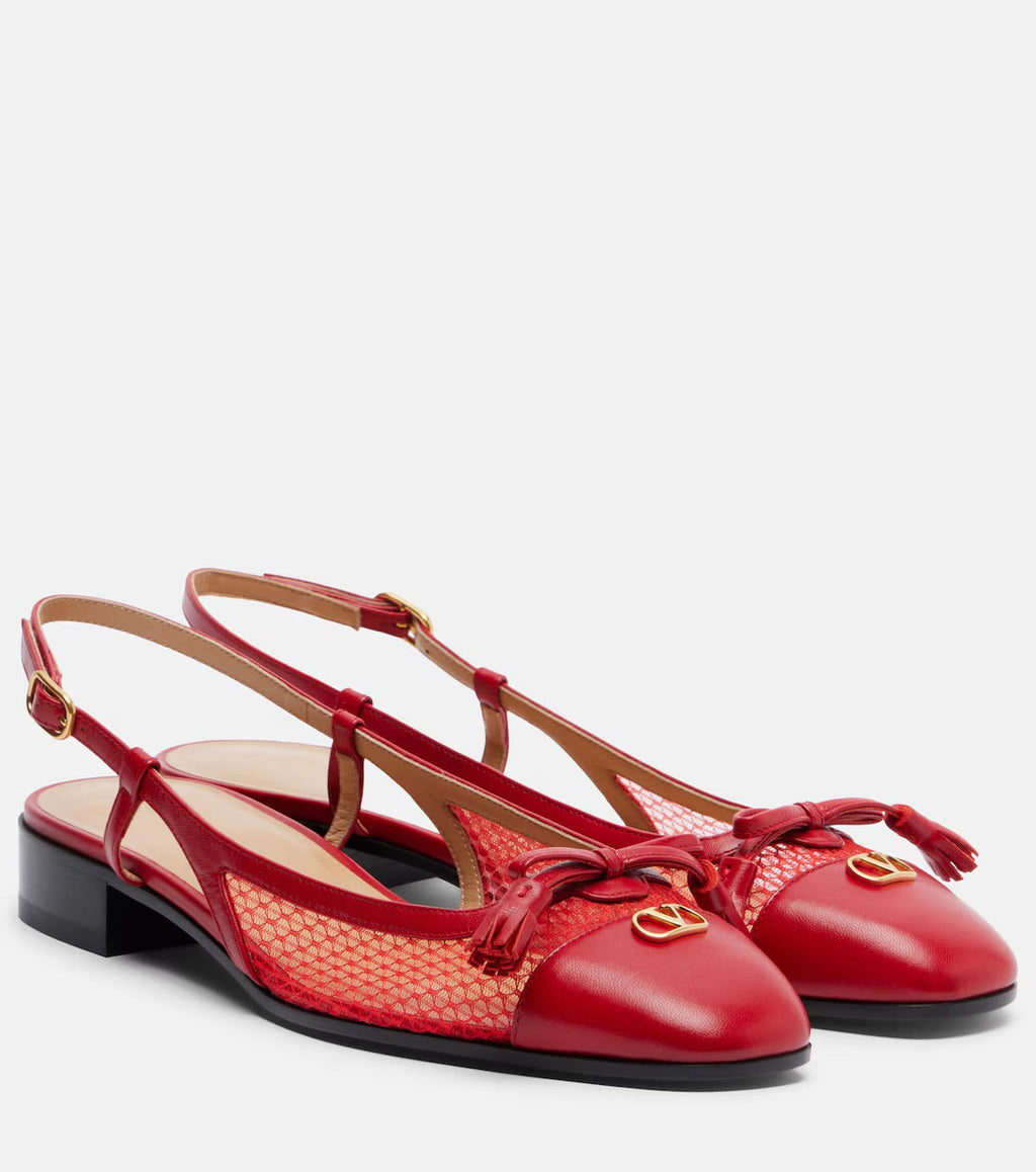Valentino Garavani Valet Du Roi Slingback Flats