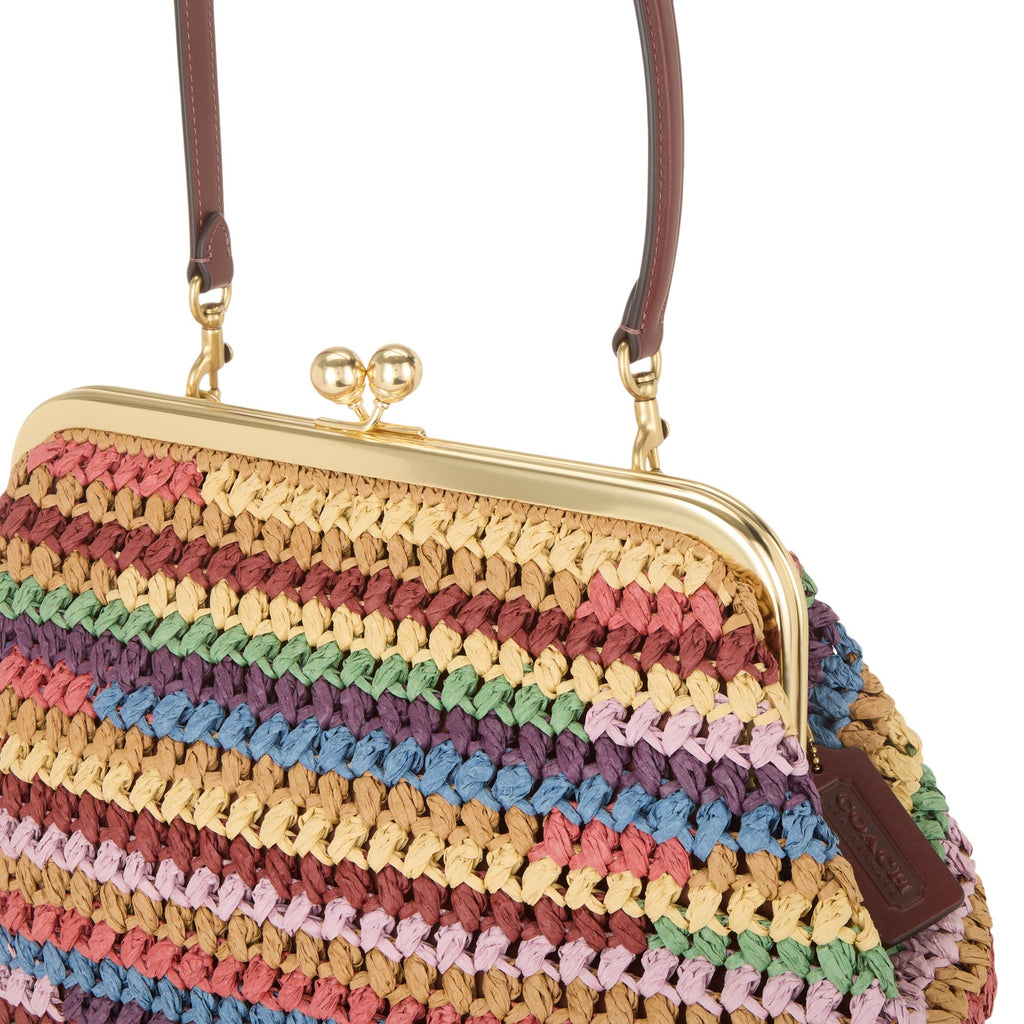 Coach Kisslock Woven Frame 27 Bag