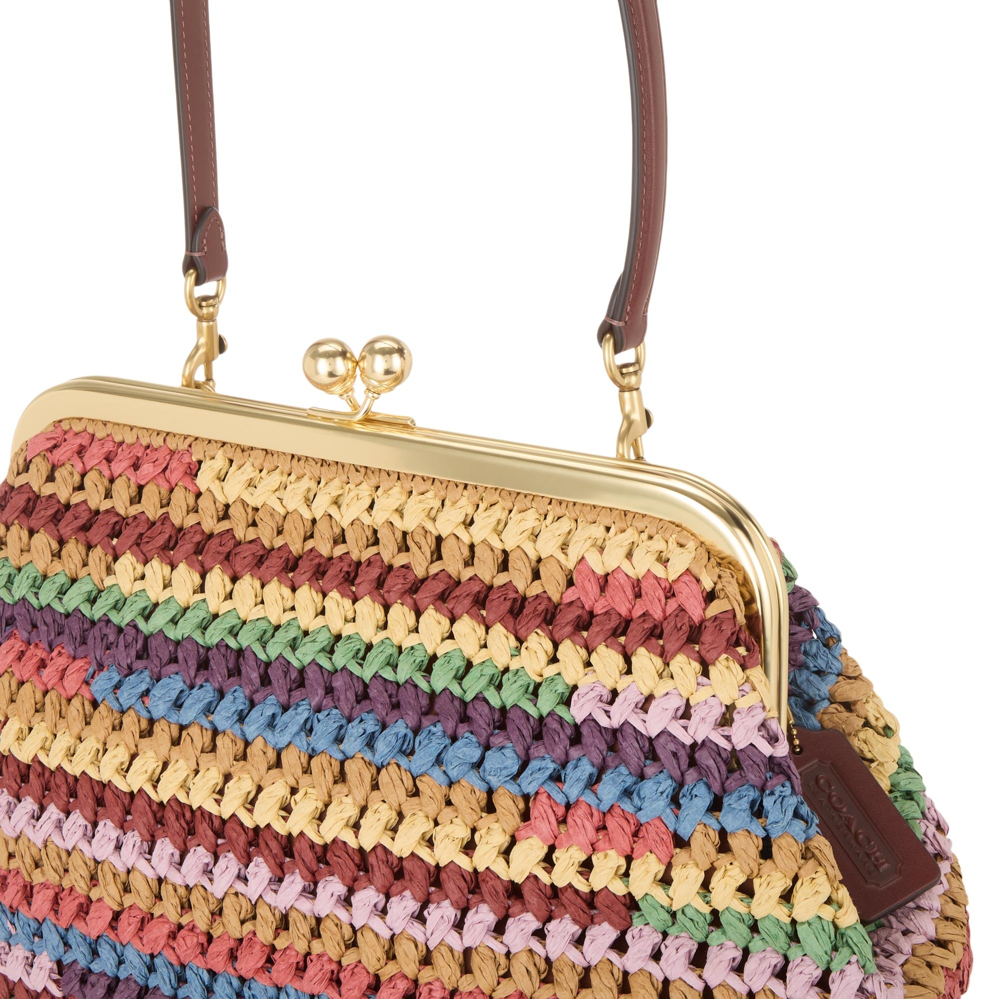 Coach Kisslock Woven Frame 27 Bag