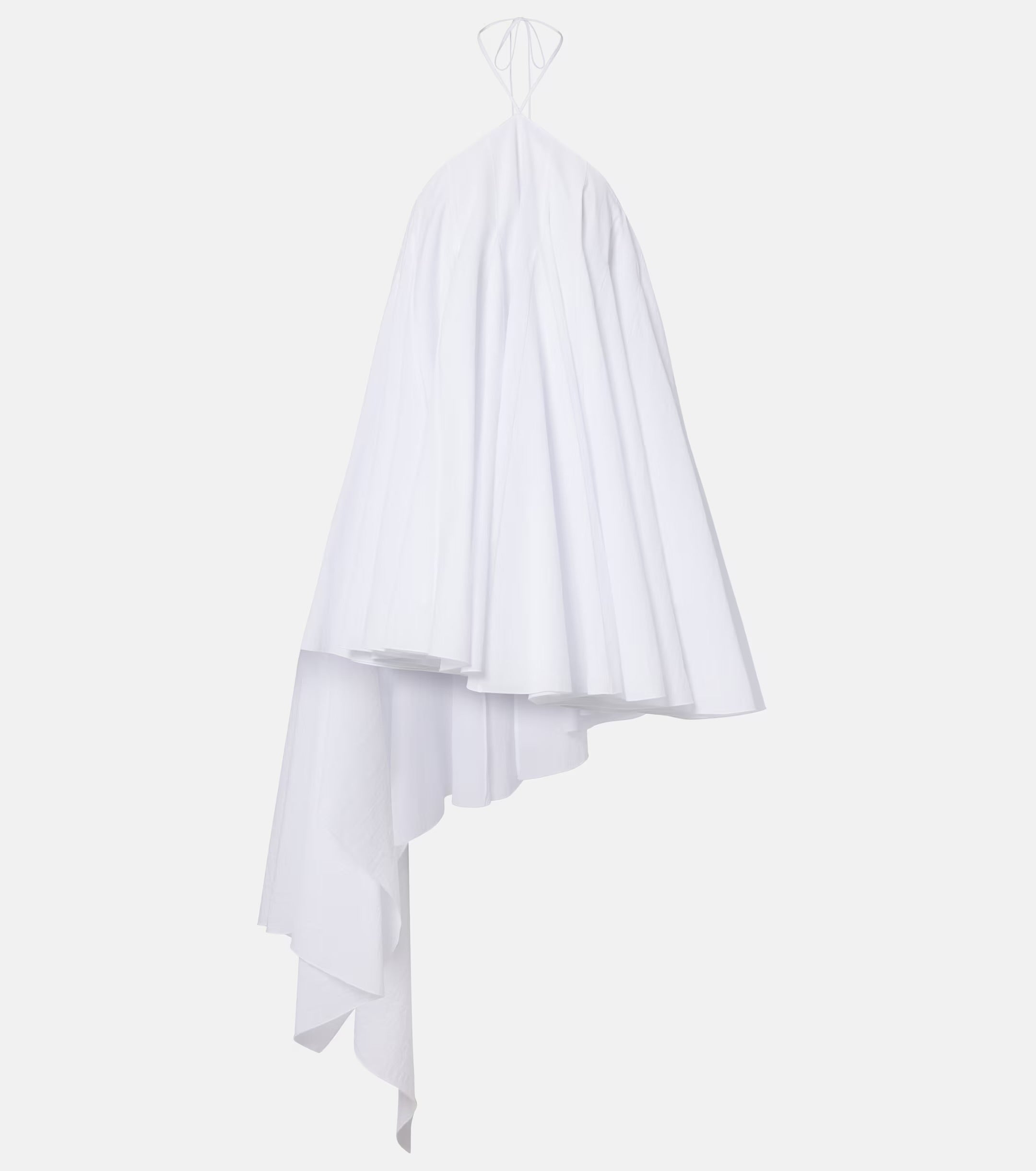 Jacquemus Triangle Asymmetric Cotton-Blend Minidress