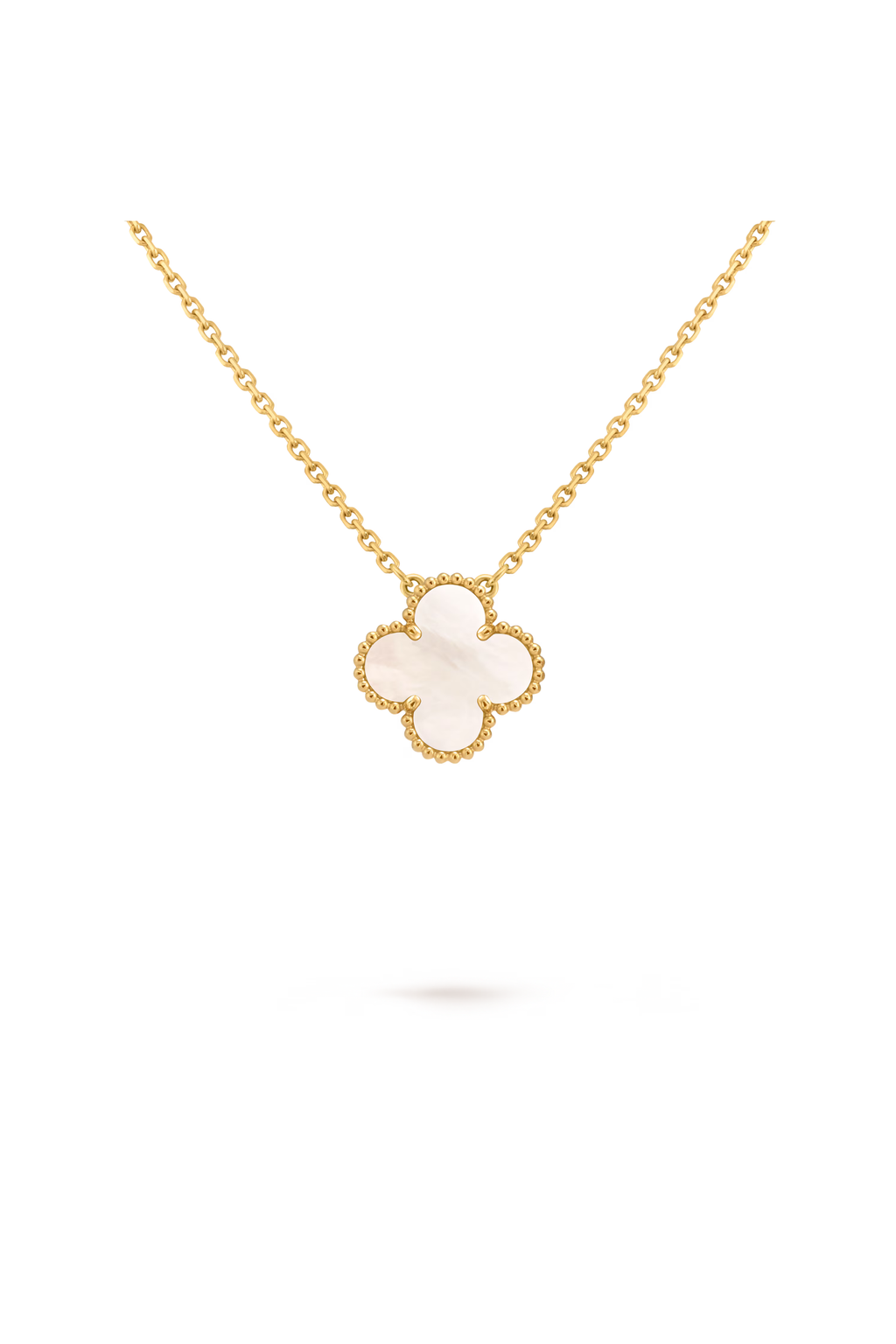 Vintage Alhambra Pendant, 18K Yellow Gold, Mother-of-Pearl