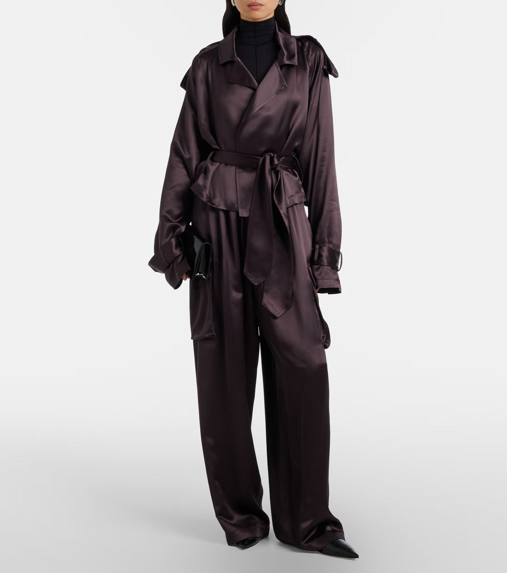 The Frankie Shop Delny Satin Cargo Pants