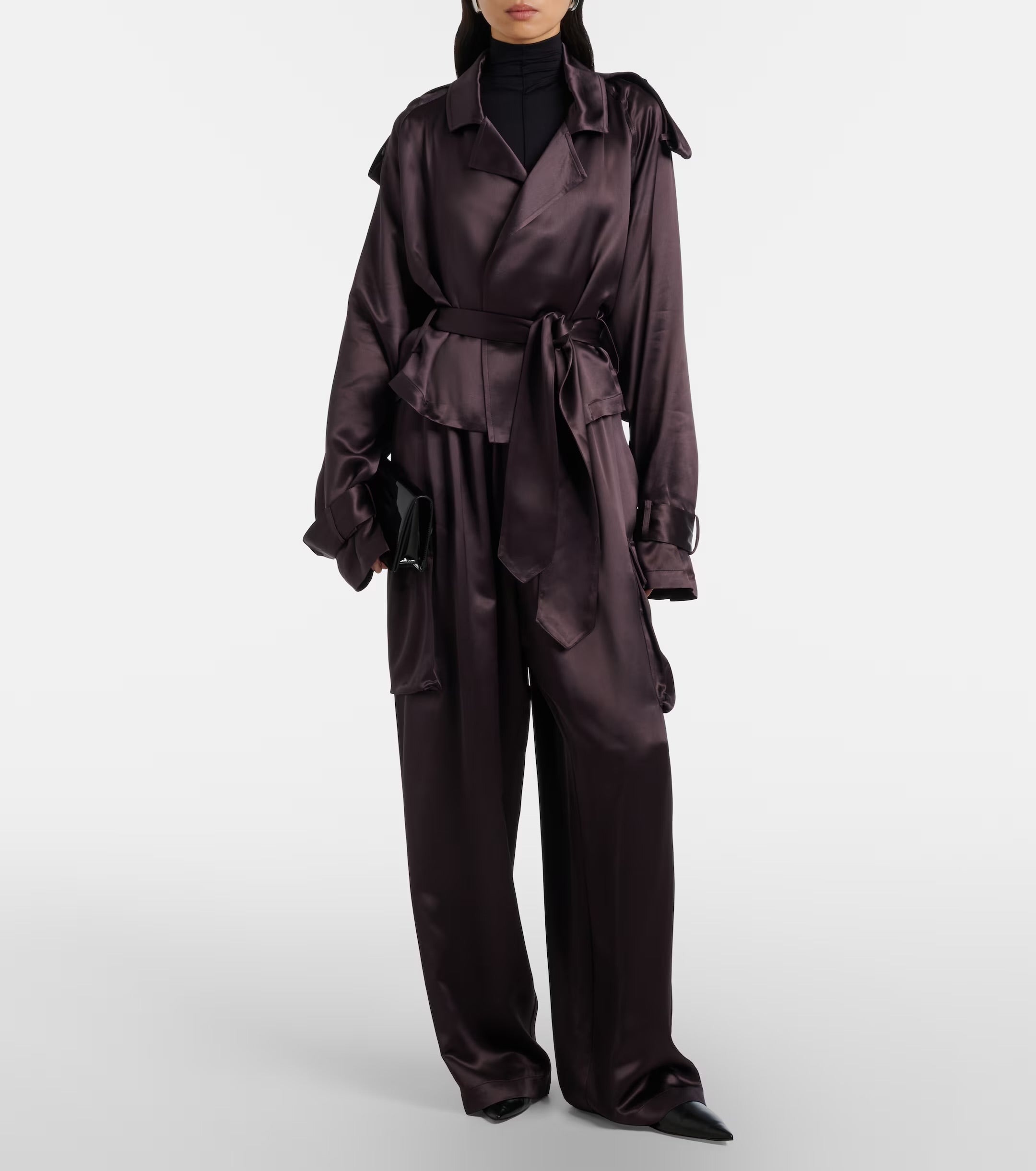 The Frankie Shop Delny Satin Cargo Pants
