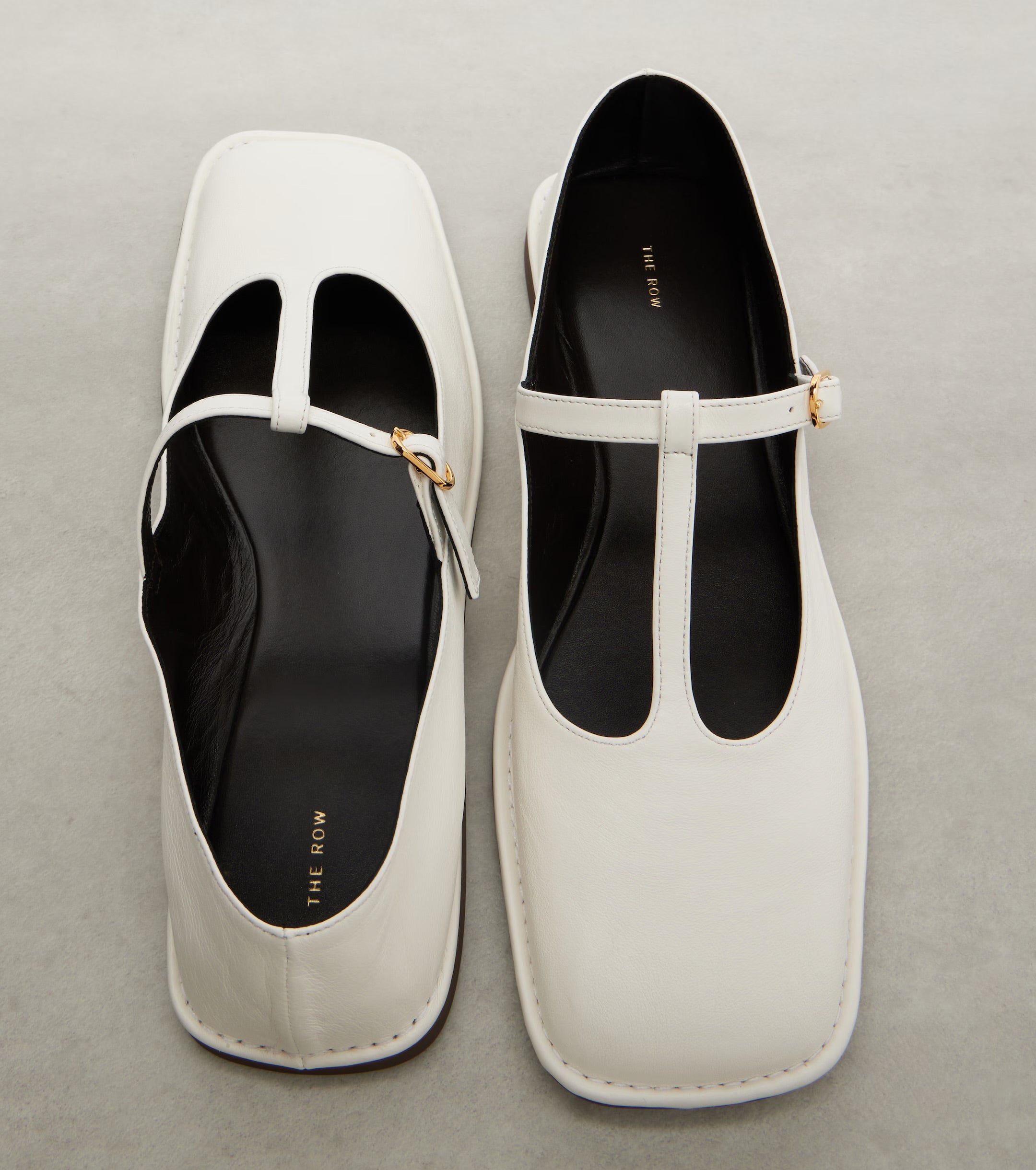 The Row Mary T-Bar Leather Flats