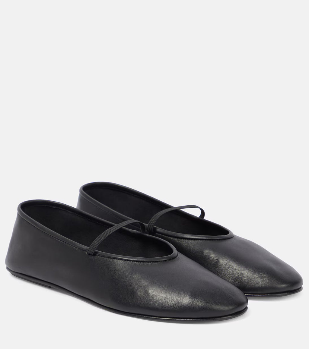The Row Leather Ballet Flats