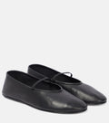 The Row Leather Ballet Flats