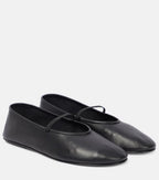 The Row Leather Ballet Flats
