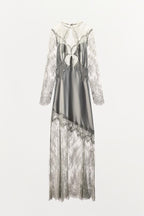 ZW Collection Satin Lace Dress