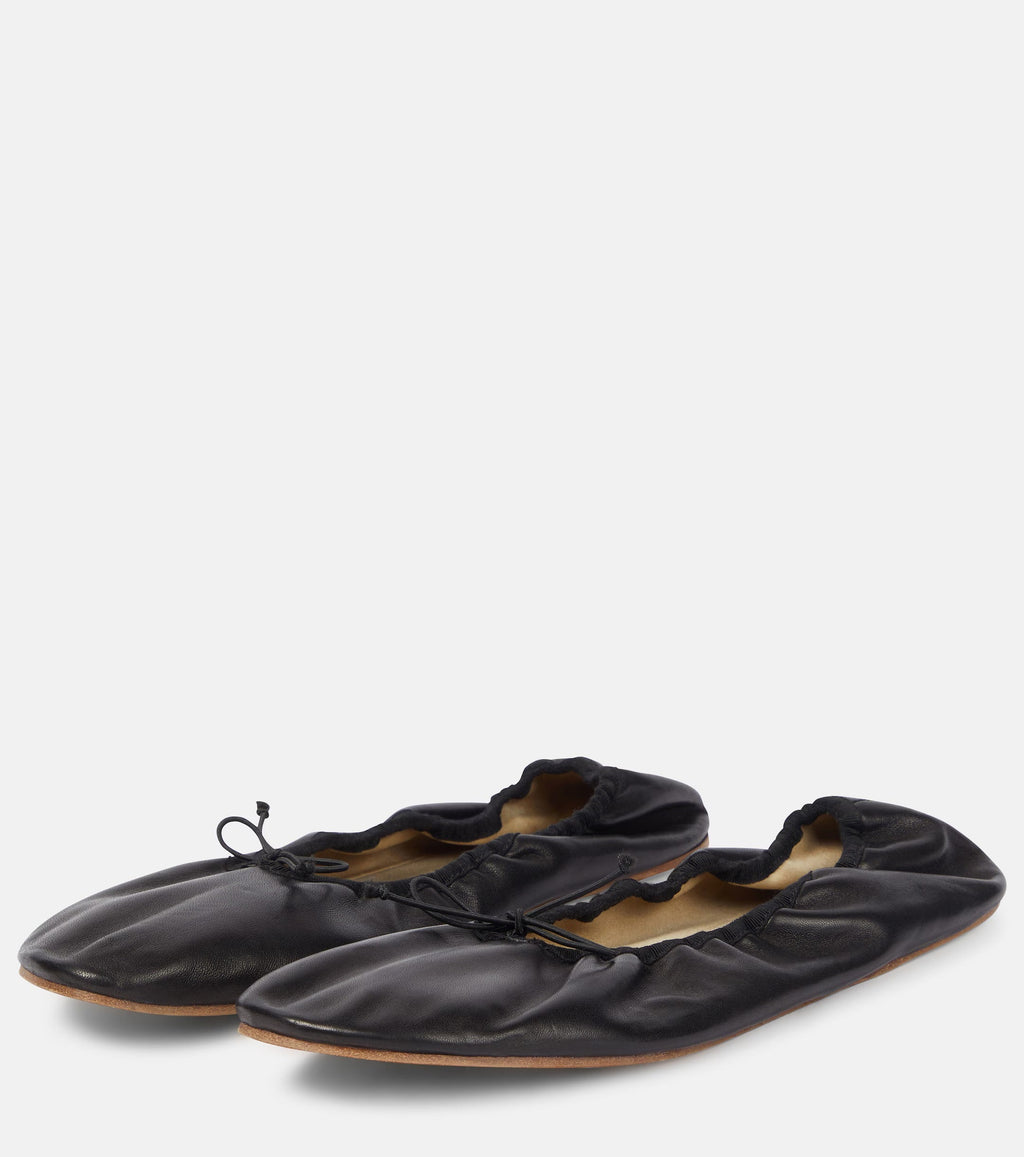 The Row Leather Ballet Flats