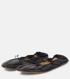 The Row Leather Ballet Flats