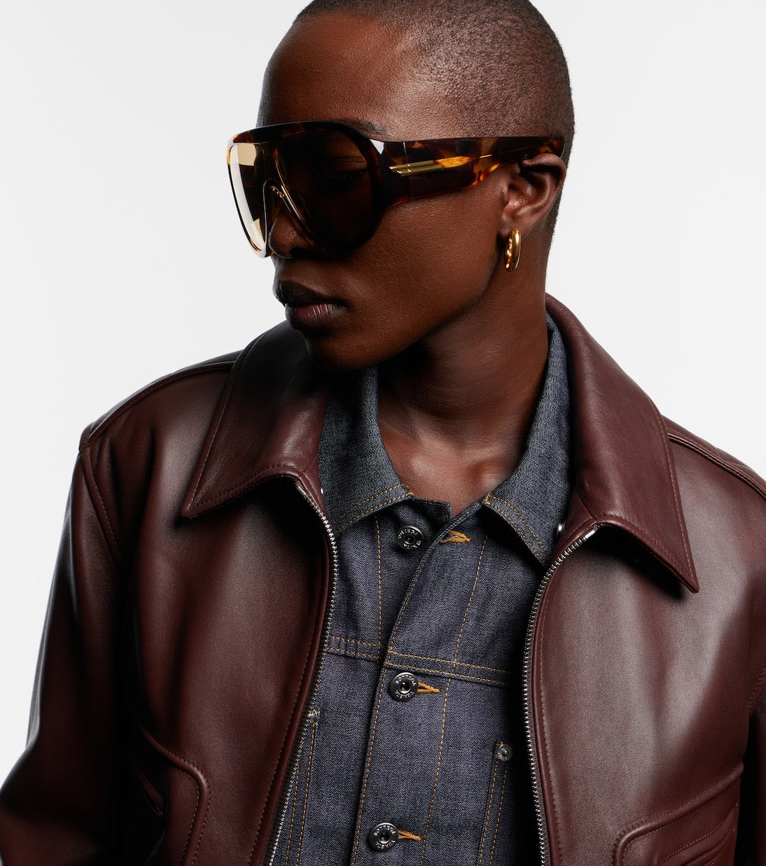 Bottega Veneta Fashion Sow Oversized Mask Sunglasses