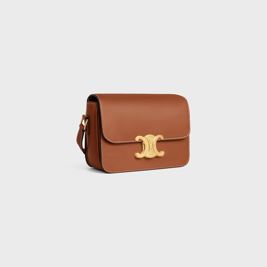 Céline Teen Triomphe Bag in Natural Calfskin – Tan