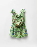 Versace Printed Silk Twill Mini Dress – Green