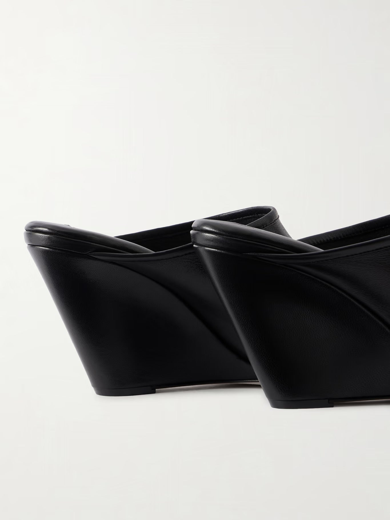 Christen 75 Stretch Leather Wedge Mules