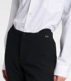 Victoria Beckham Logo Capri Pants in Black