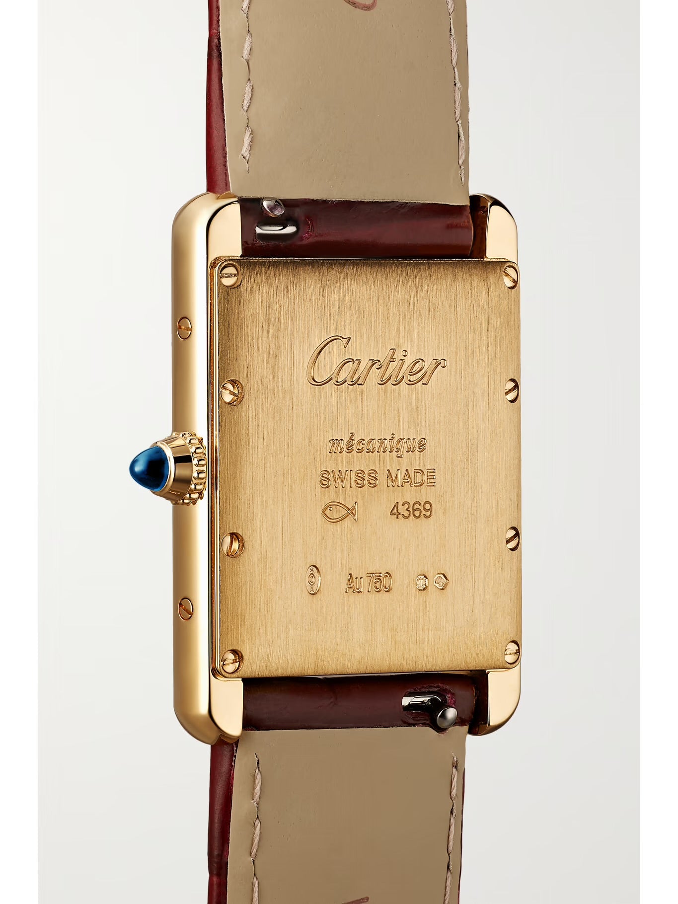 Cartier Tank Louis Cartier 35.5mm 18-Karat Gold and Alligator Watch