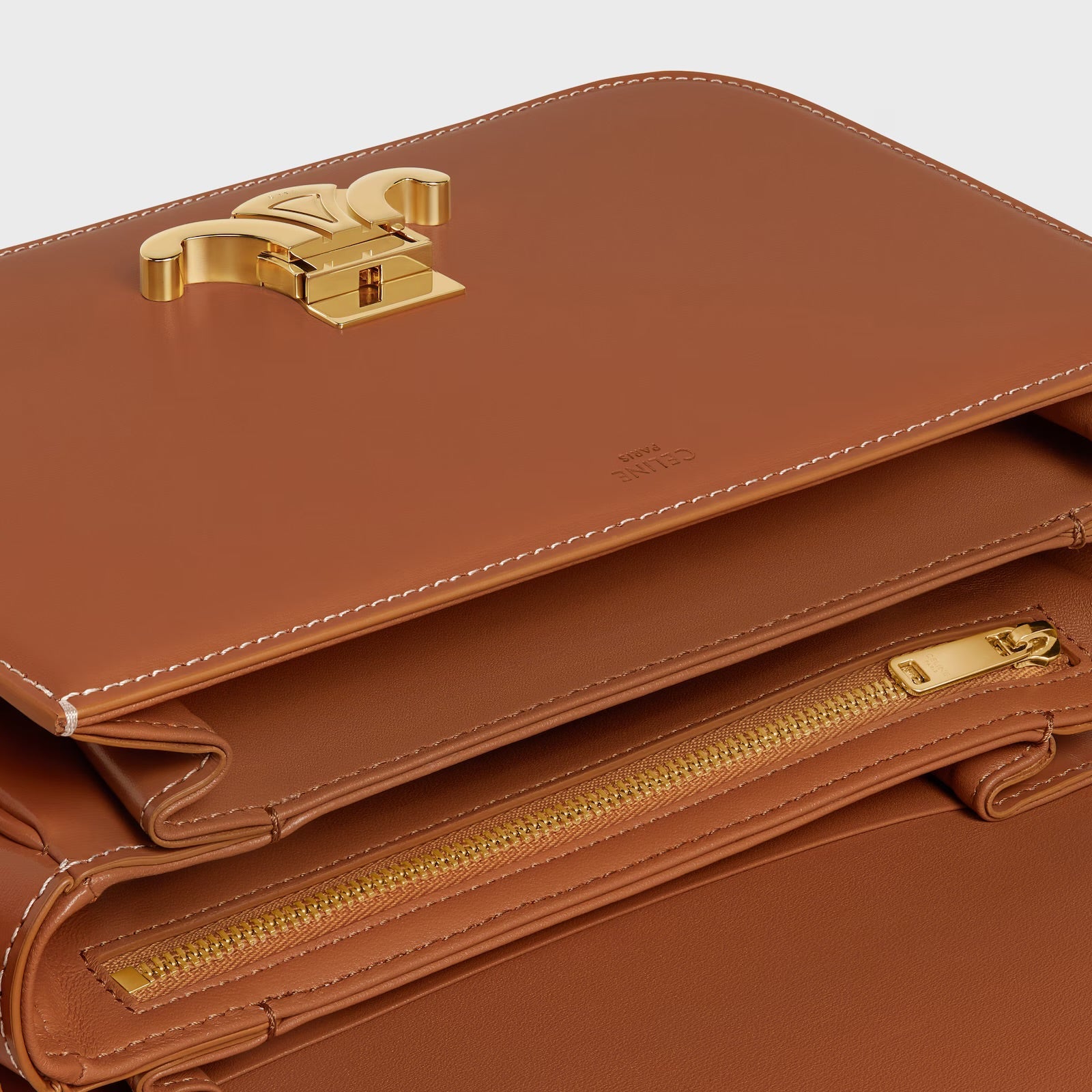 Céline Classique Triomphe Bag in Natural Calfskin – Tan