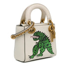 Dior Lady Dior Preloved Top Handle Handbag – White