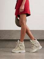 Balskee Suede High-Top Wedge Sneakers