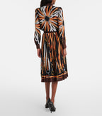 Gucci Printed Tie-Neck Silk Shirt Dress – Multicoloured