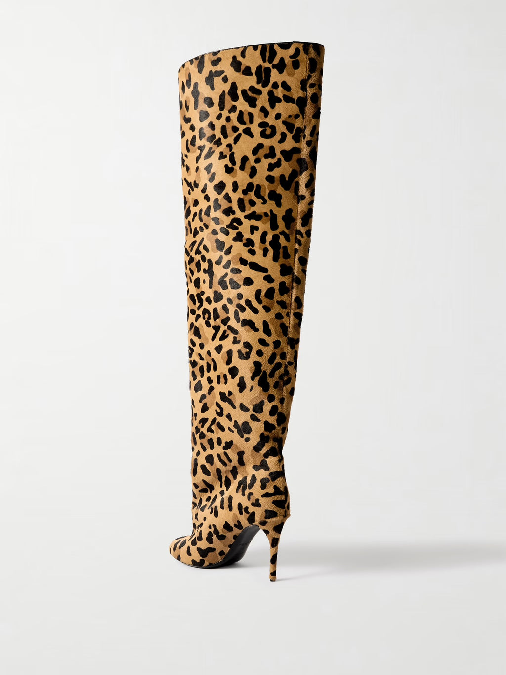 Leopard-Print Calf Hair Over-the-Knee Boots — Alaïa