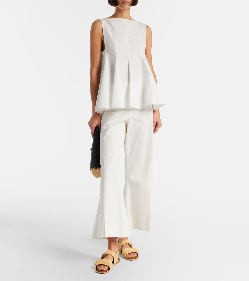 Khaite Boden Leather-Trimmed Raffia Sandals