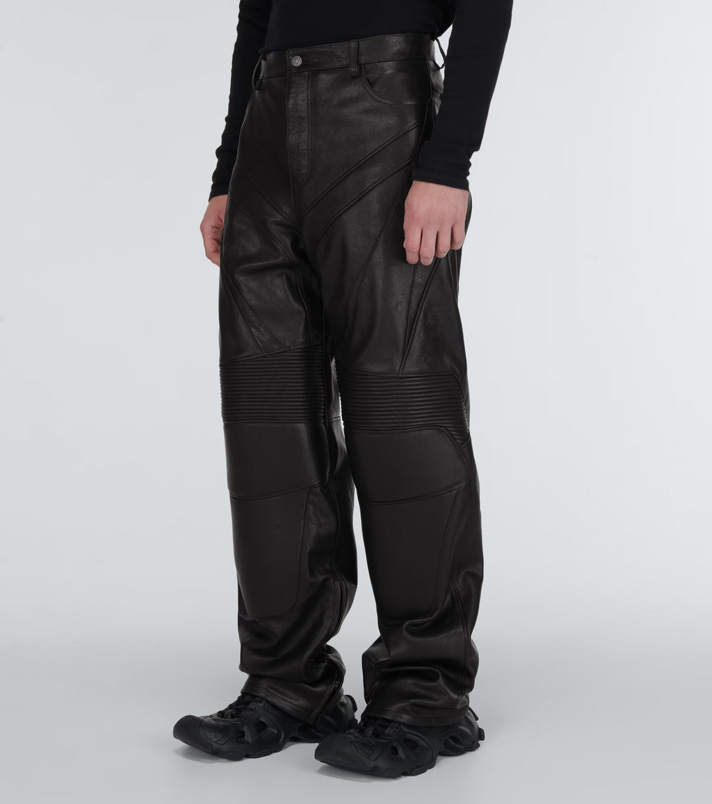 Leather Biker Pants