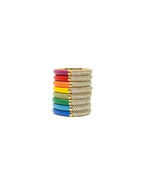 Powers Pavé Split Diamond and Enamel Stacking Ring, 14K Gold
