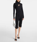Mugler Pierced Capri Pants in Black