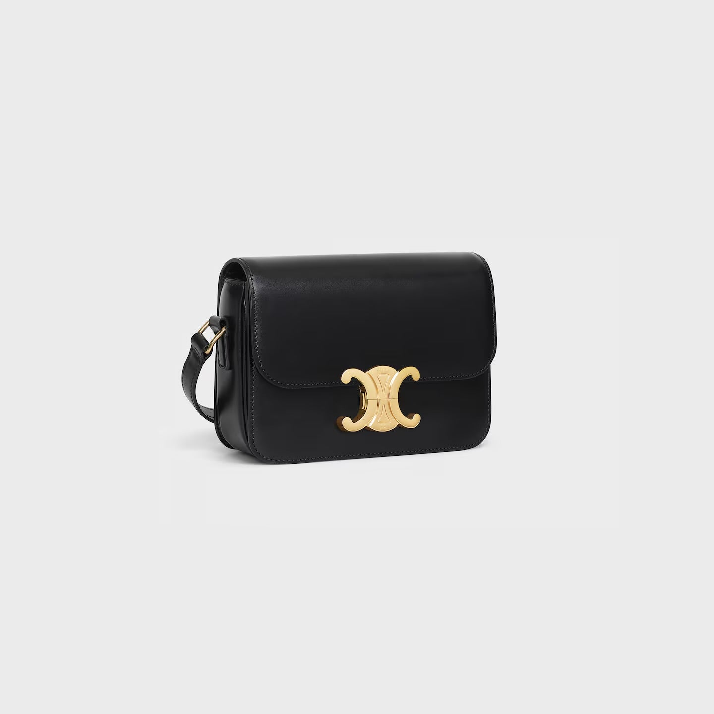Céline Teen Triomphe Bag in Shiny Calfskin – Black