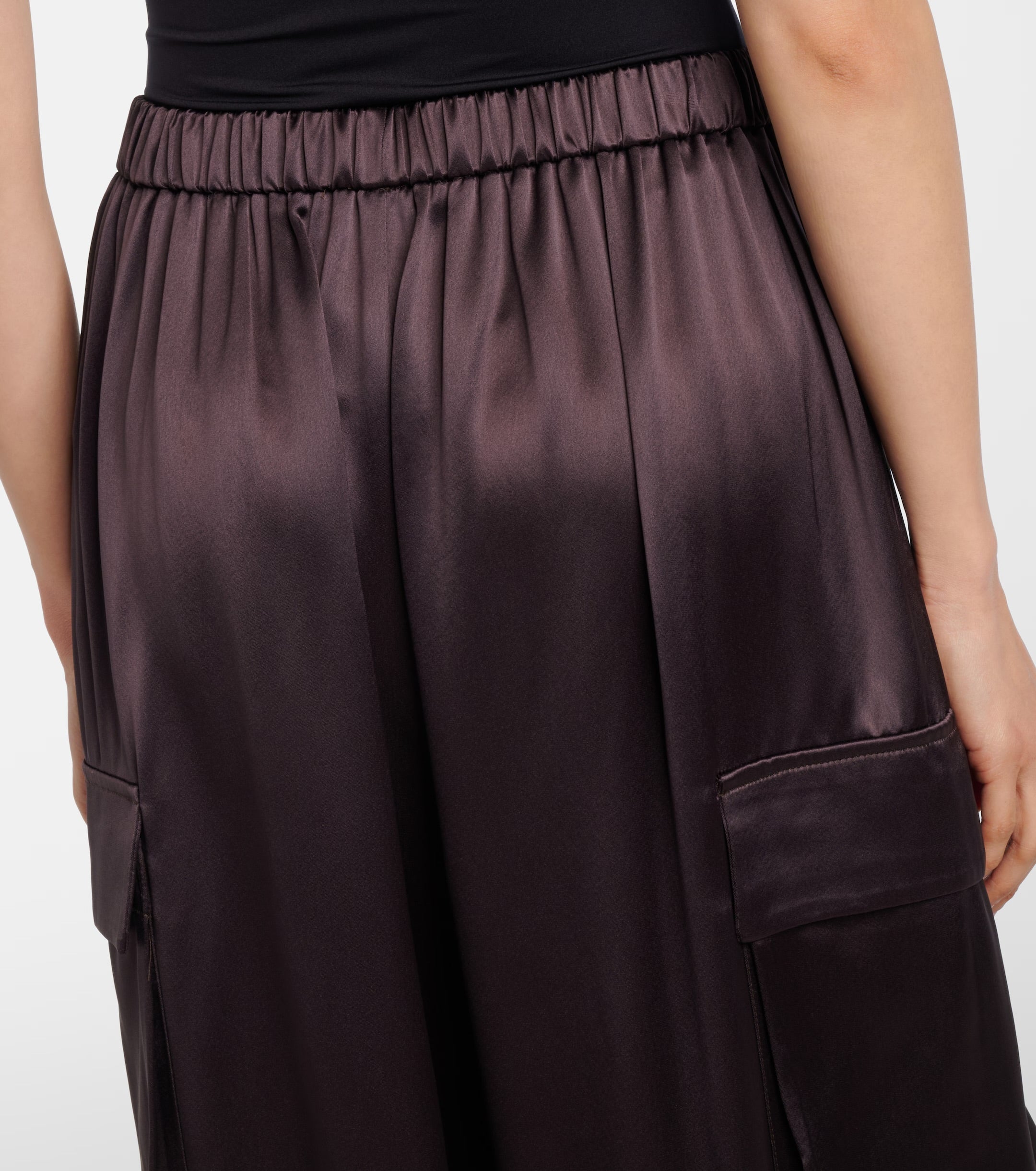 The Frankie Shop Delny Satin Cargo Pants