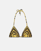 Versace Printed Nylon-Blend Bikini Top