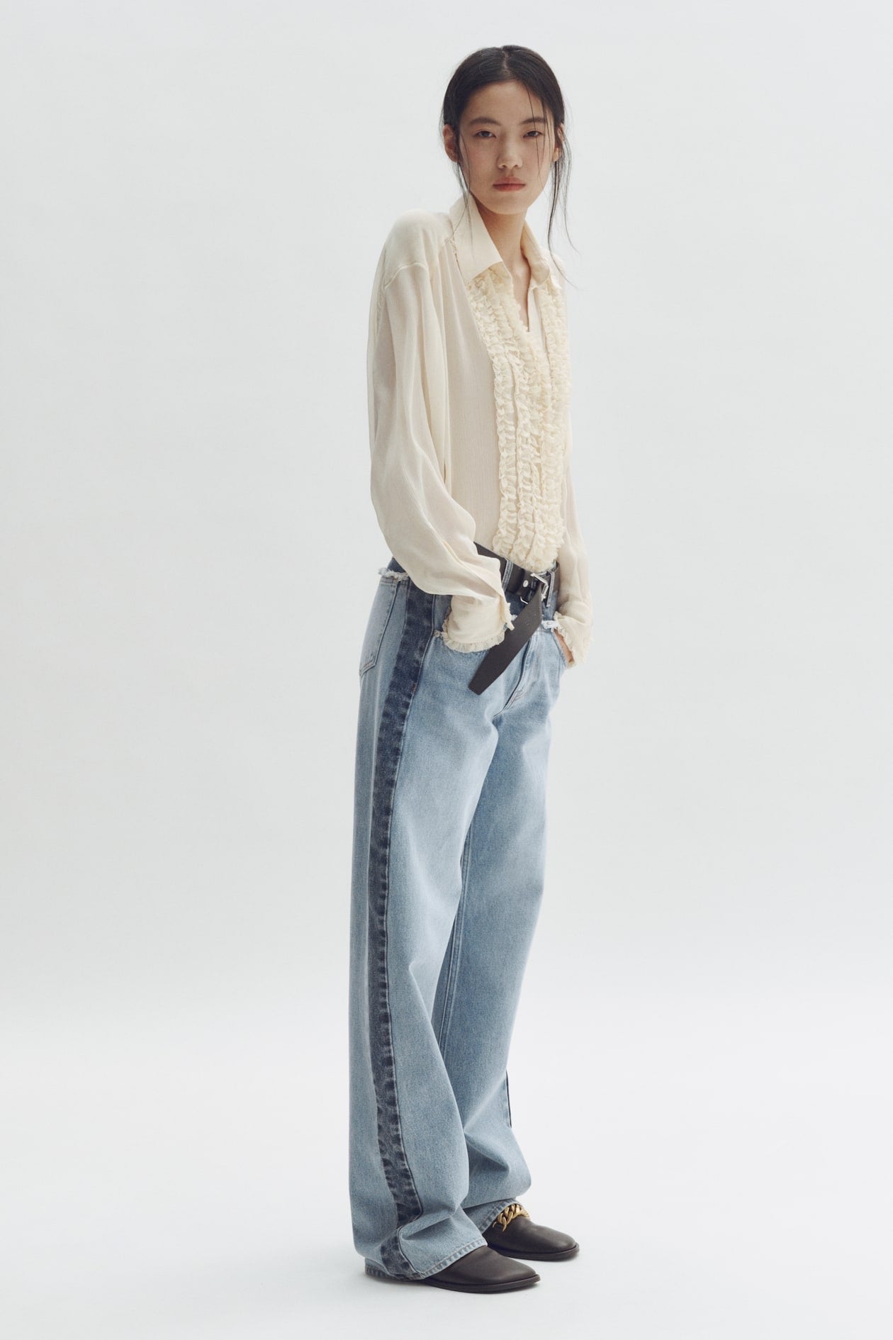 Stella McCartney x H&M Two-Tone Wide-Leg Jeans