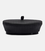 Pinstriped Wool-Blend Beret