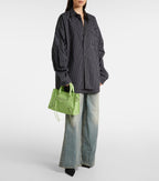 Balenciaga Le City Small Leather Tote Bag Green